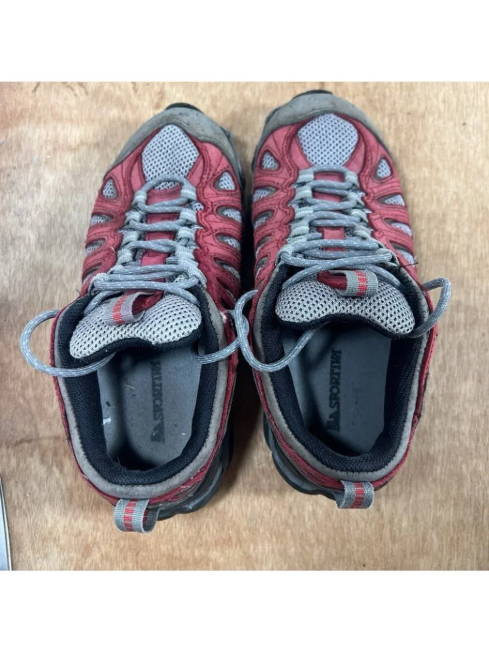 Oboz Bridger Mid B-Dry Waterproof Hiking Boots Women Size 7 Red Grey